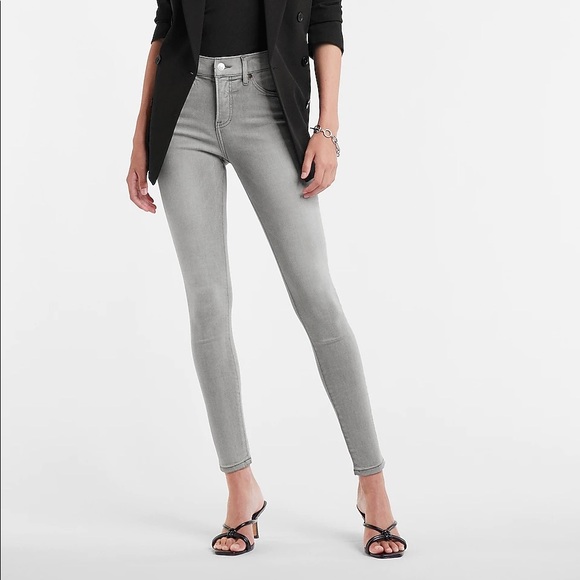 Express mid rise skinny Grey jeans NWT